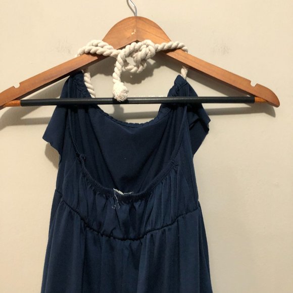 Derek Heart Halter Rope Neck Tank Top Navy Small - Picture 5 of 7